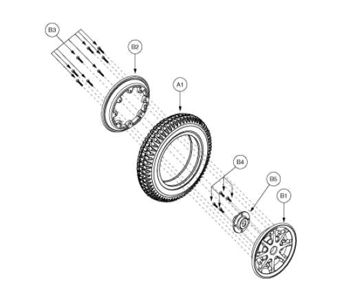 Wheel Assembly - Flat-free Gen.3 parts diagram