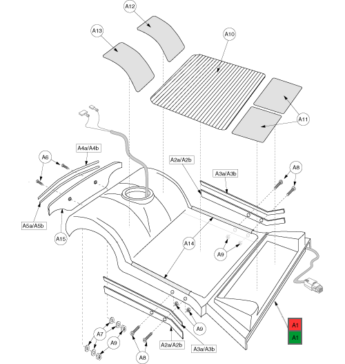 Shroud Assembly - Front 4-whl Gen1 parts diagram