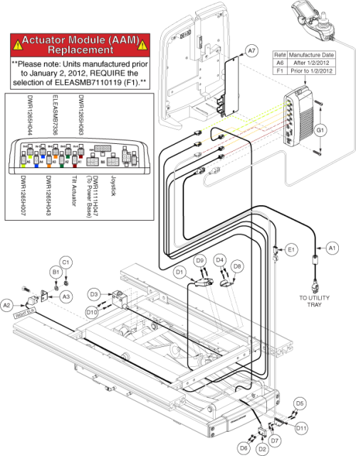 Eleasmb6106 - Lift, Tilt, Afp, Joystick parts diagram