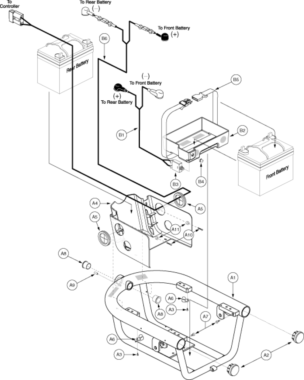 Main Frame Assembly - Power Seat parts diagram