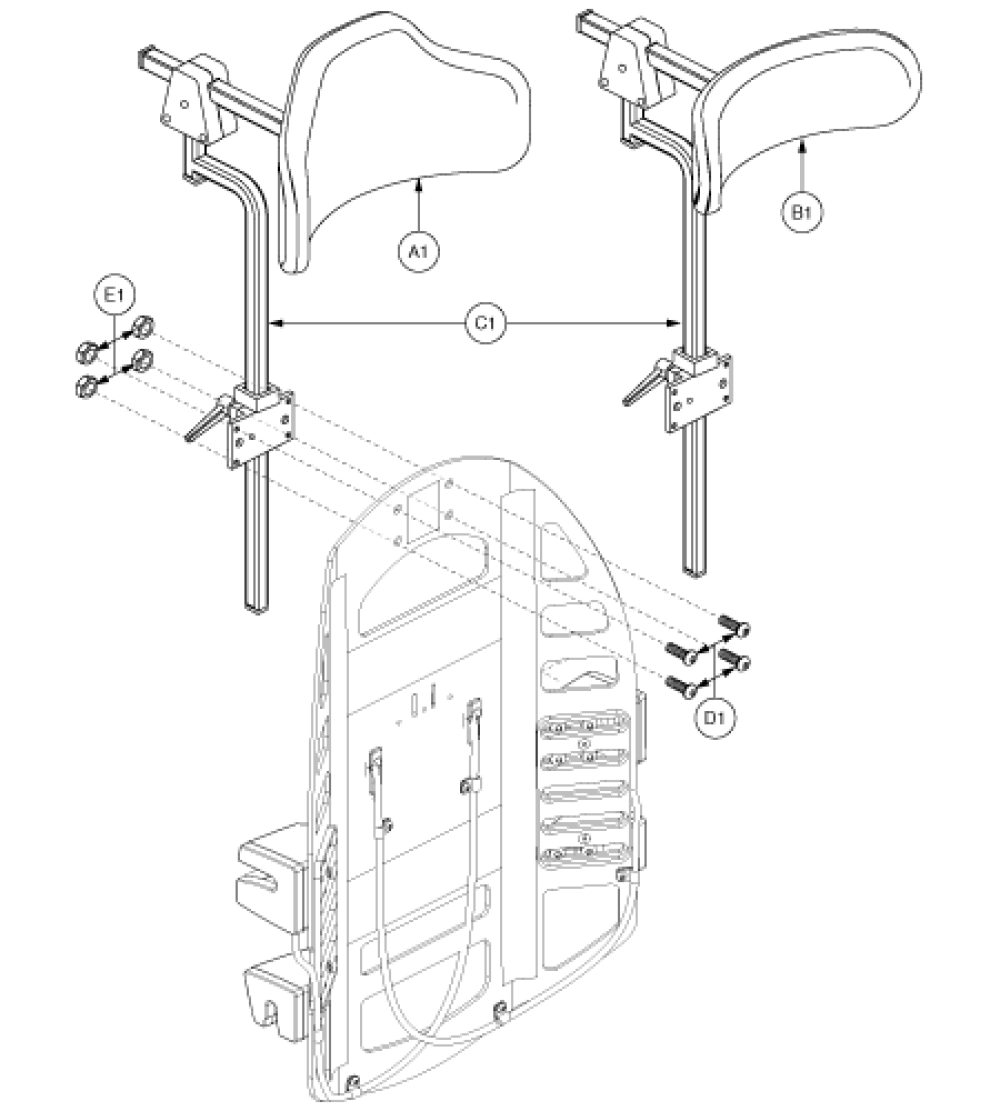 Shape Back Headrest Assembly - Stealth parts diagram