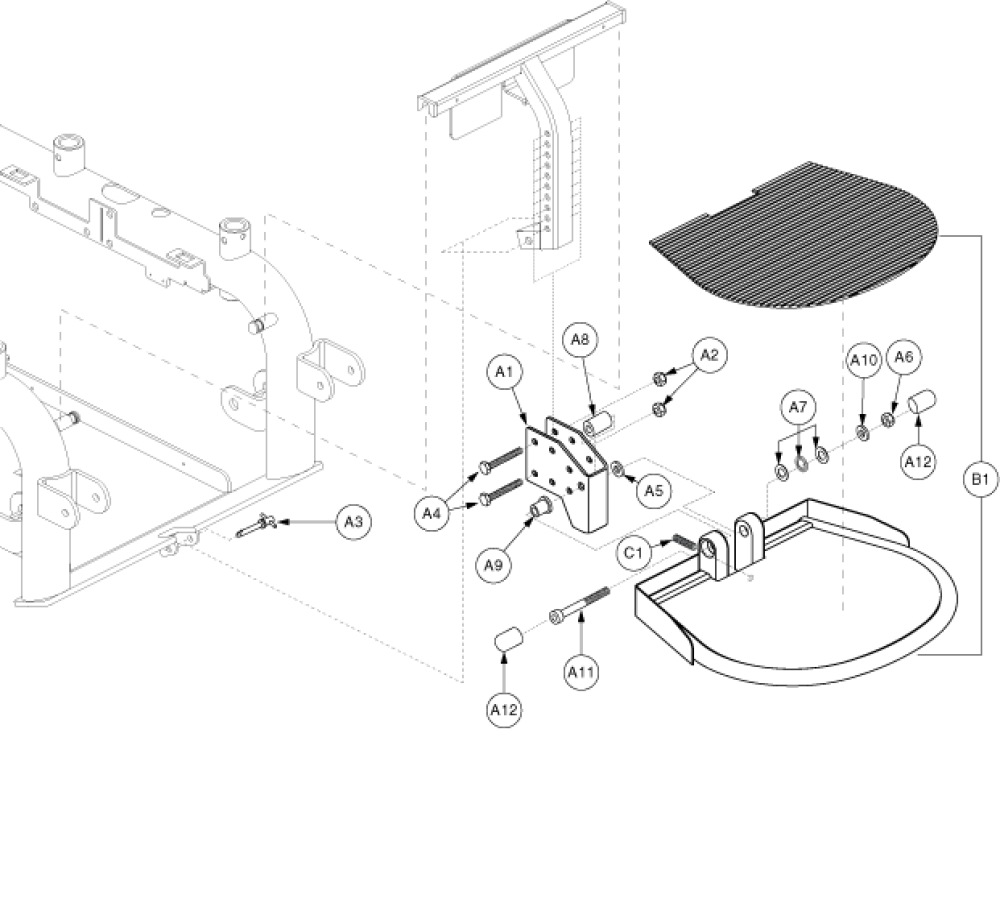 Hd Footrest Assembly parts diagram