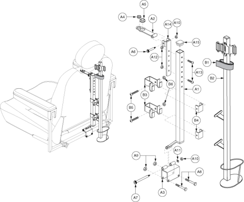 Cane/crutch Holder - 115 Ltd Version 2 parts diagram