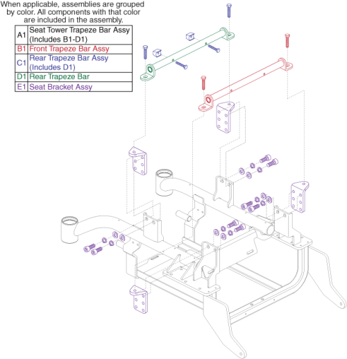 Tower Assemby - Elite 14 parts diagram