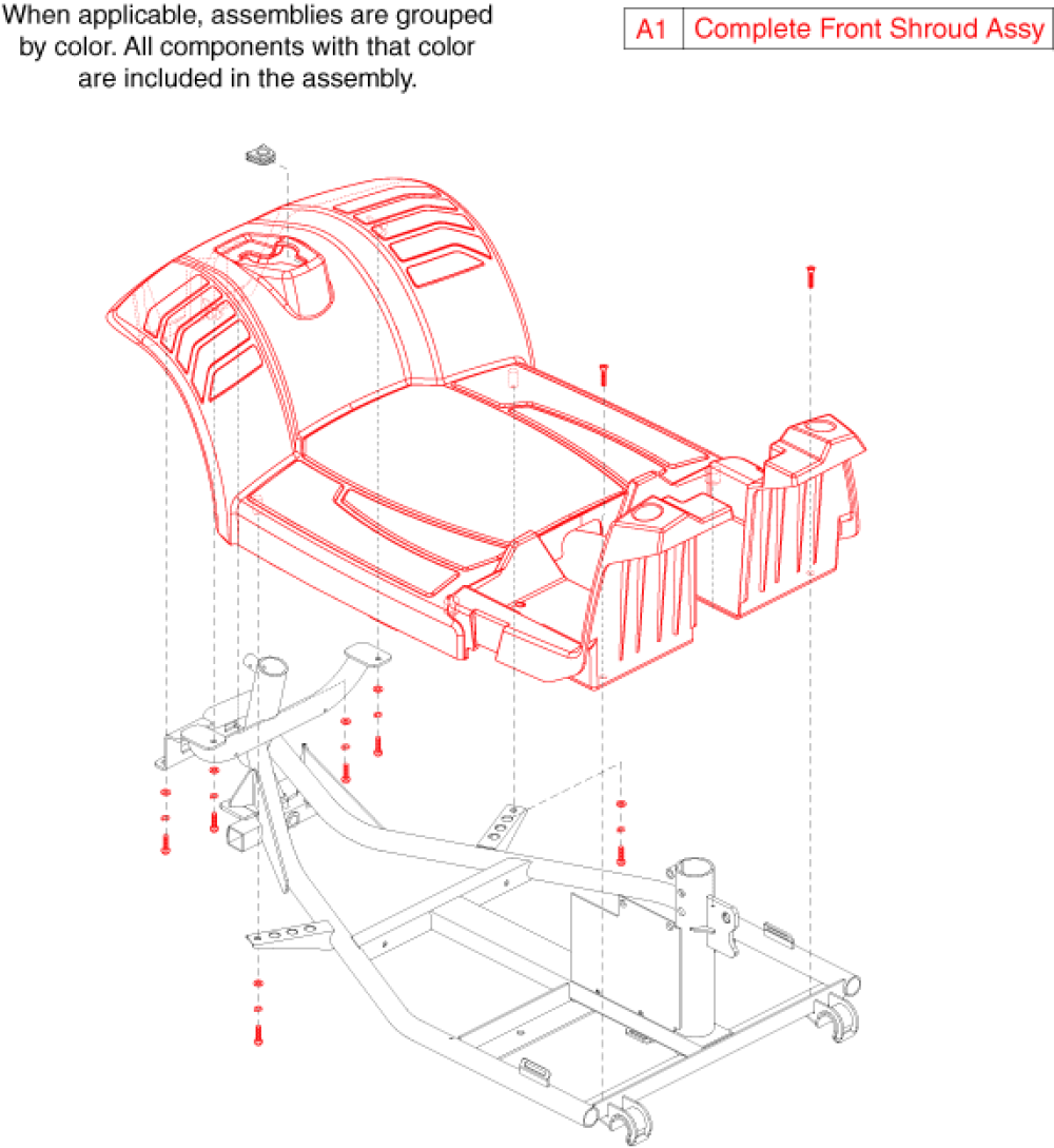 Shroud Assembly - Front 4-wheel parts diagram