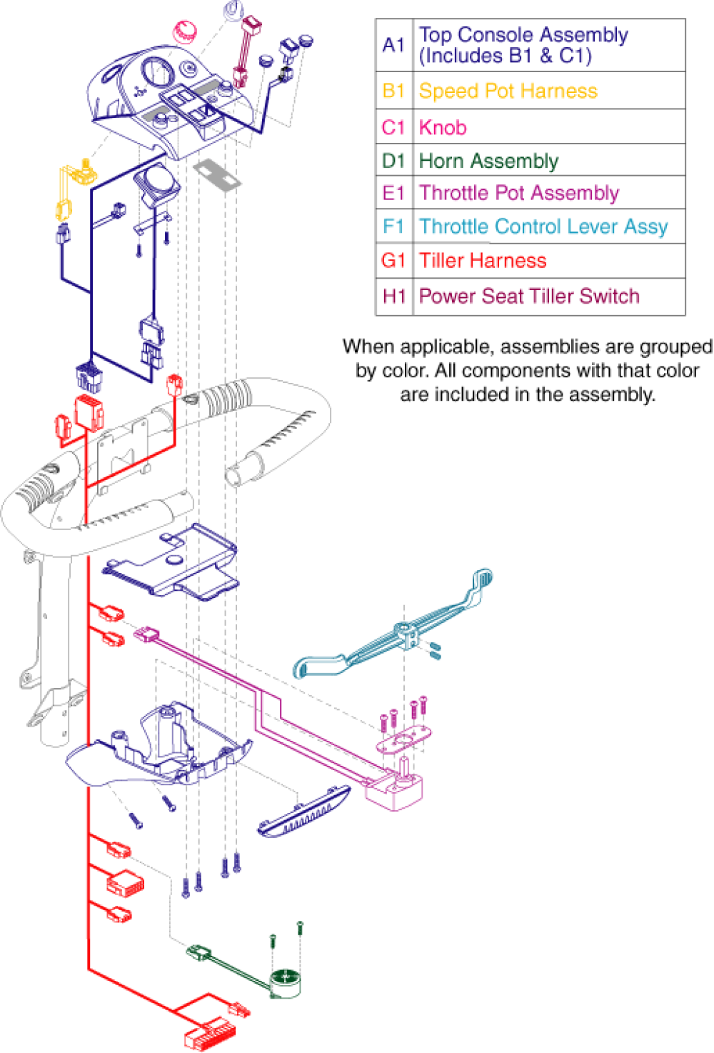 Electronics Assembly - Sc609ps Console parts diagram