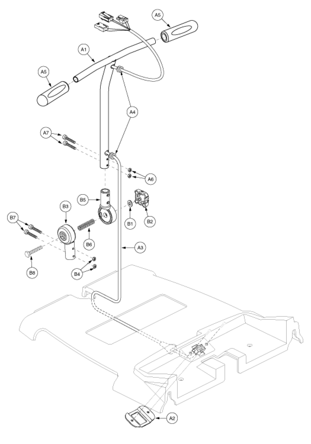 Frame Assembly - Tiller S-drive (3-whl) parts diagram