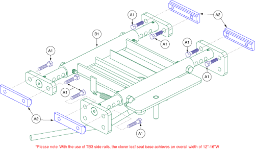 Clover Leaf Seat Base - Kozmo parts diagram