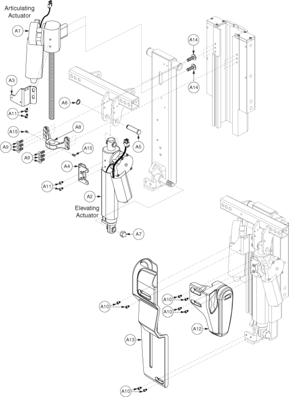 Gen. 2 Afp Actuators And Shrouds parts diagram