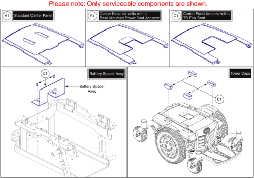 Center Panels parts diagram