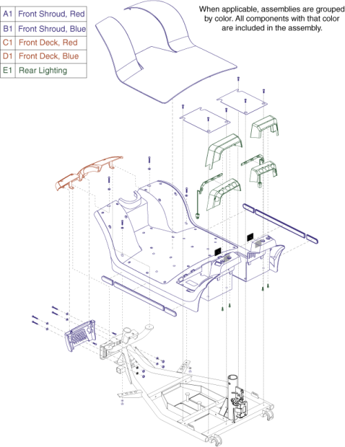 Shroud Assembly - Front S710dxw parts diagram