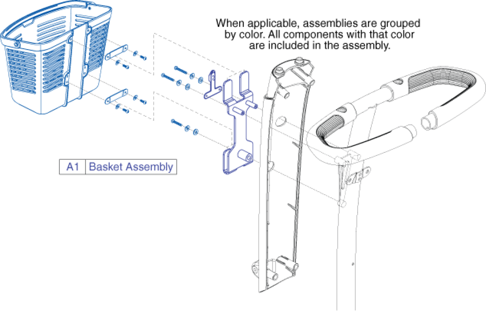 Gogo Lx W/ Cts - Basket Assembly parts diagram