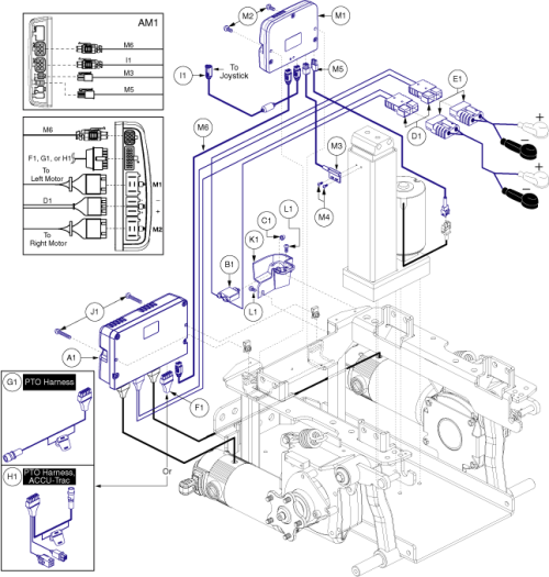 Edge 2.0 Q-logic 3 - Power Seat Thru Joystick parts diagram