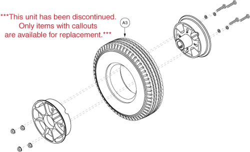 Wheel Assembly - Rear Flat Free parts diagram