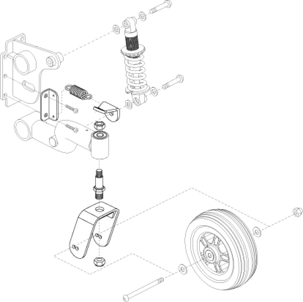 Kit Assembly - Caster And Spring Retrofit Kit parts diagram