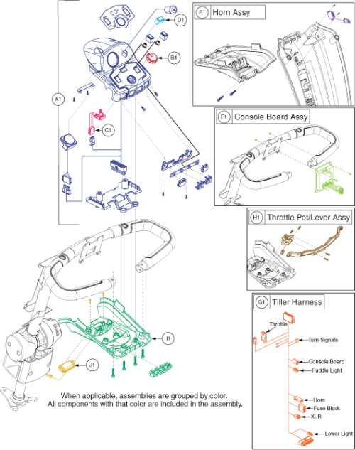 Victory Lx Console Lighting, Us And Ca parts diagram