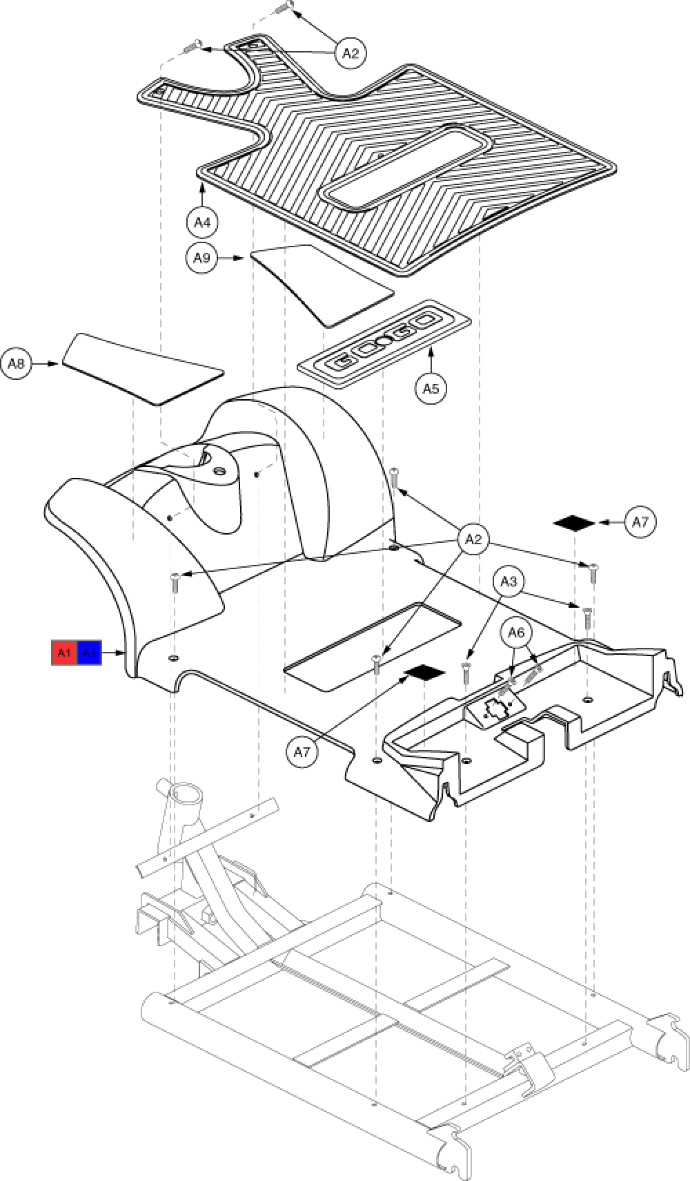 Shroud Assembly - Front (go-go 4-whl) parts diagram