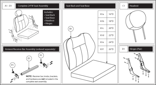 Hbk Black Solid Seat 24