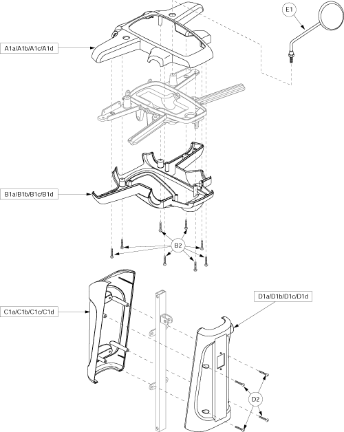 Shroud Assembly - Tiller & Console parts diagram