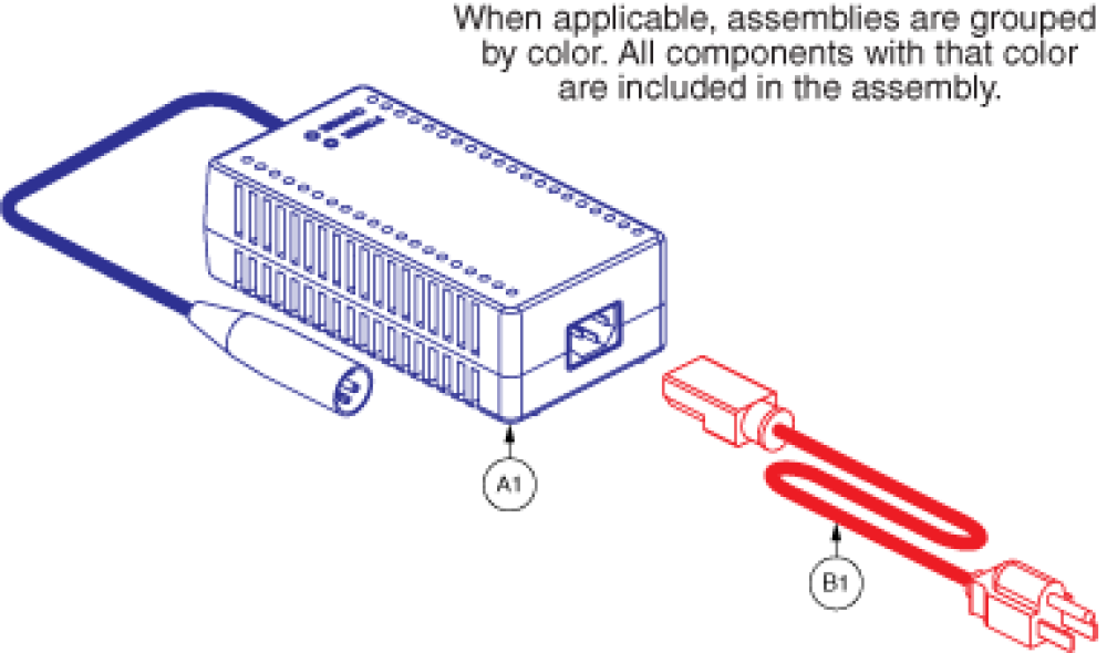 Quantum Charger Assembly - Off-board parts diagram