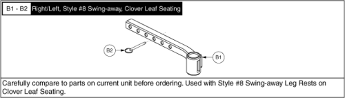 Leg Rest Hanger Assy - S/a #8, Clover Leaf parts diagram