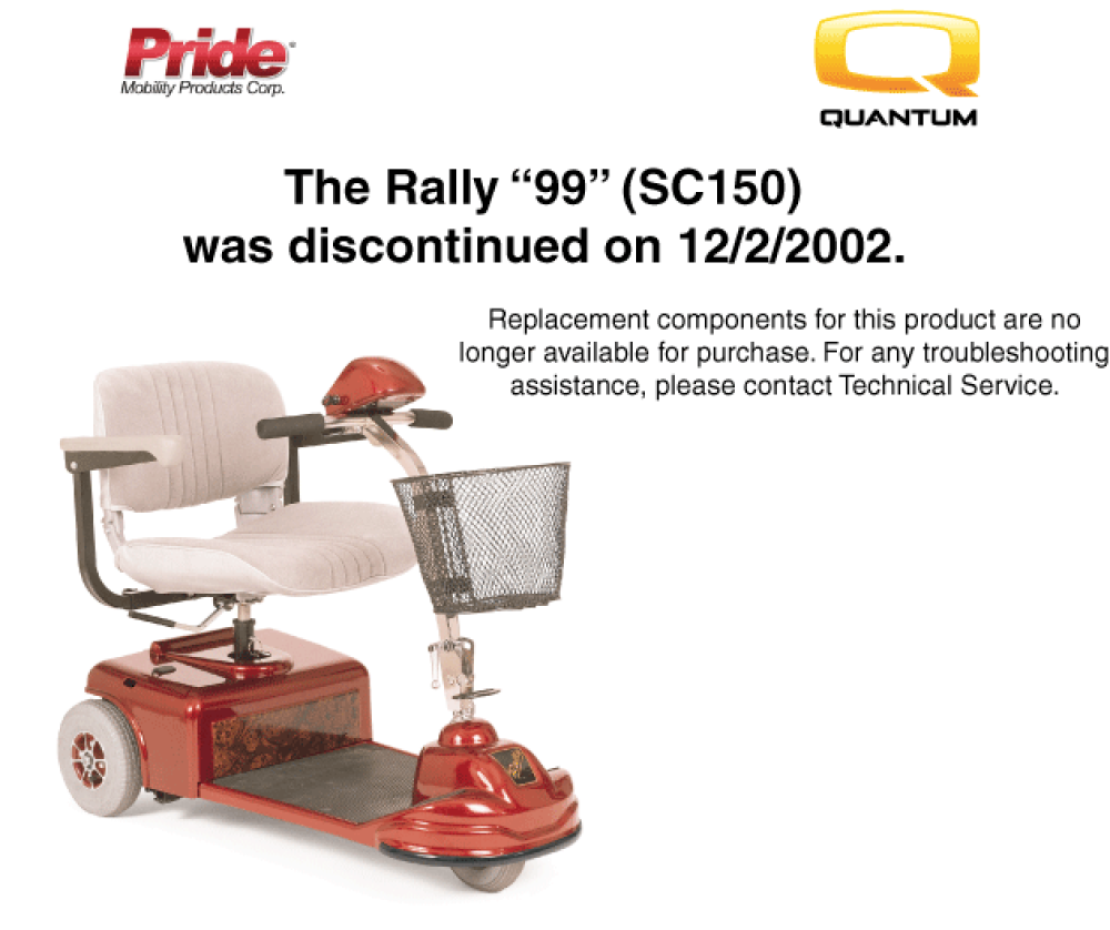 Rally 99  (sc150) Final Discontinuation Page parts diagram