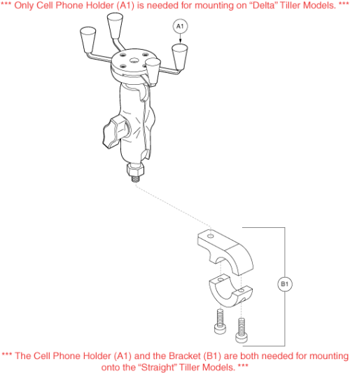 Scooter Cell Phone Holder parts diagram