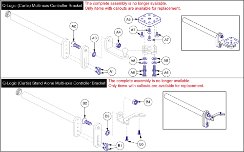 Controller Brackets - Q-logic, Multi-axis parts diagram