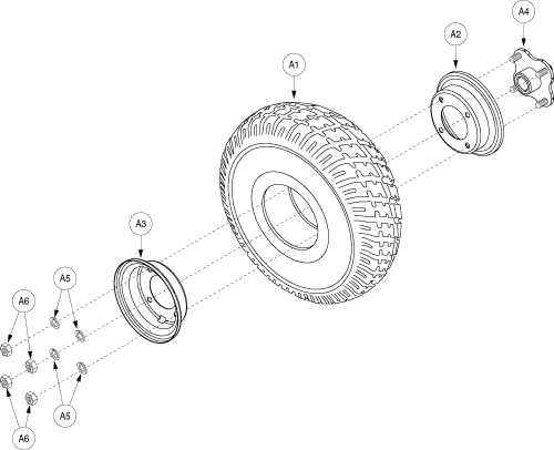 Wheel Assembly - Rear Solid Gen. 1 parts diagram