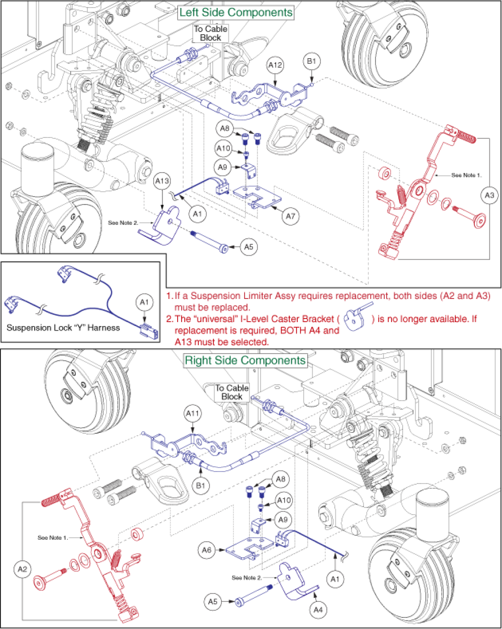 I-level Base Components - Edge Hd W/base Mounted Lights parts diagram