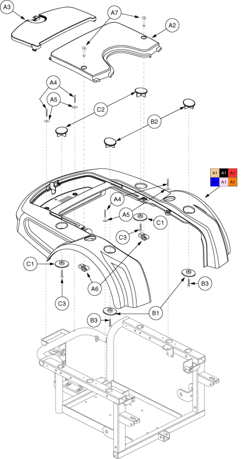 Shroud Assembly - Power Seat parts diagram