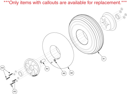 Wheel Assembly - Front 3-wheel_pneu parts diagram