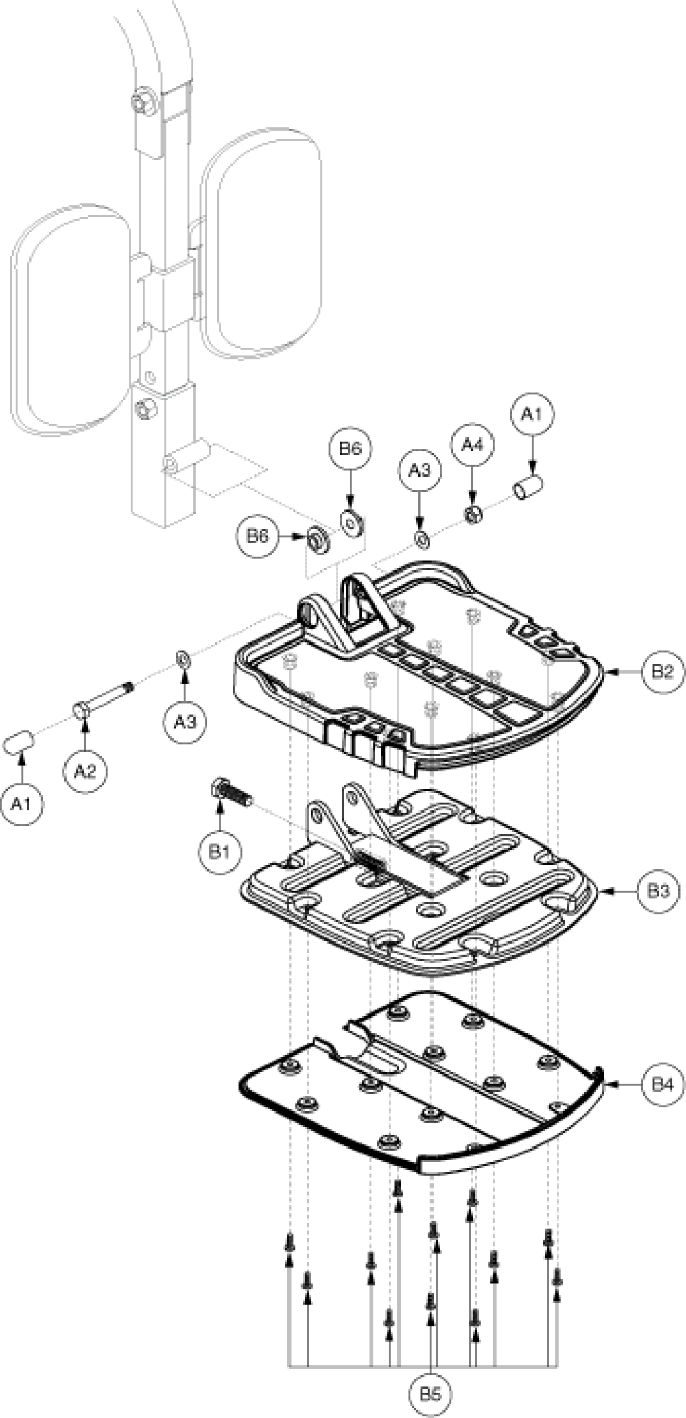 High Mount Foot Platform parts diagram