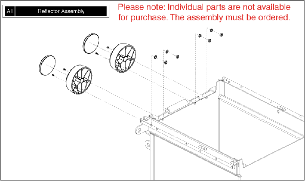 Reflector Assy, No Lights parts diagram