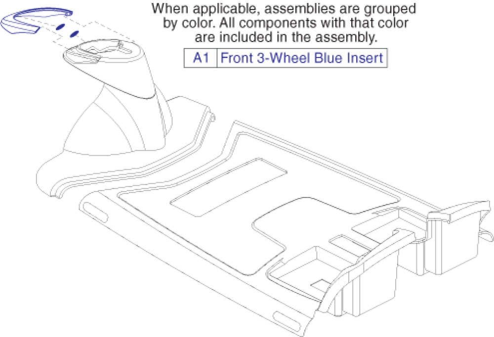 Front Shroud Inserts, 3-wheel parts diagram