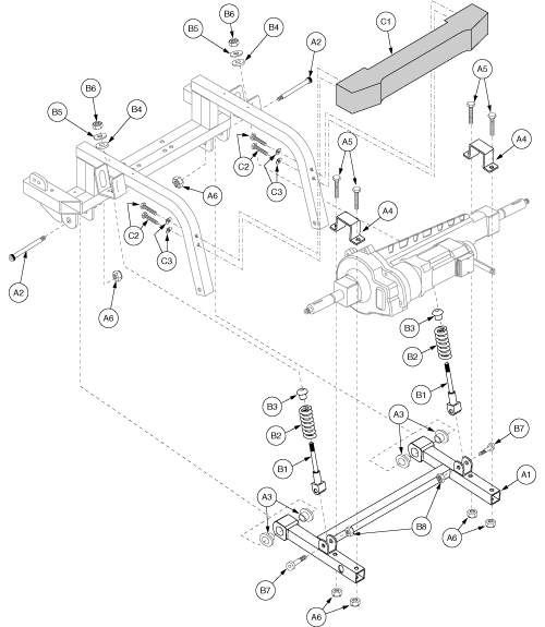 Frame Assembly - Rear Trail Arm parts diagram