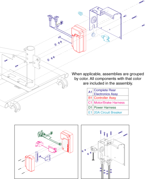Electronics Assembly - Es9 Controller parts diagram