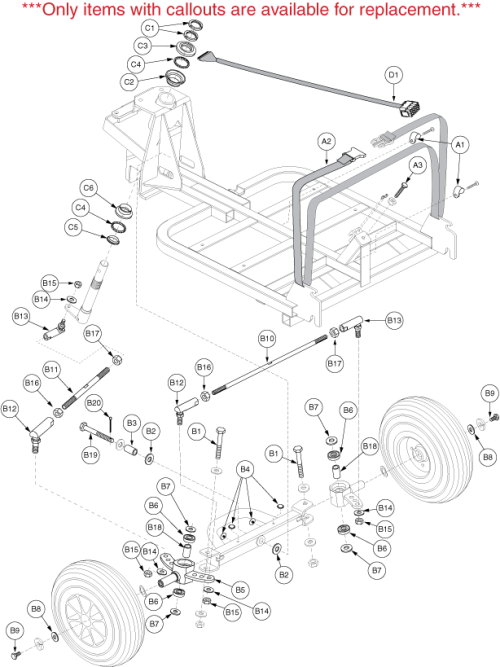 Frame Assembly - Front 4whl parts diagram