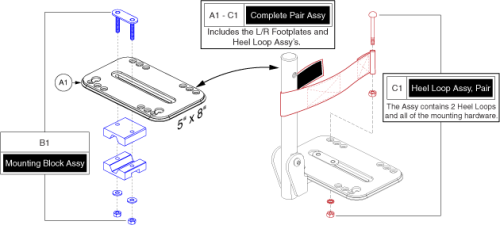 Angle Adjustable Footplate - 5x8, Style #8 S/a parts diagram