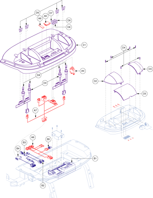 Electronics Assembly - V5 Rear P2 parts diagram