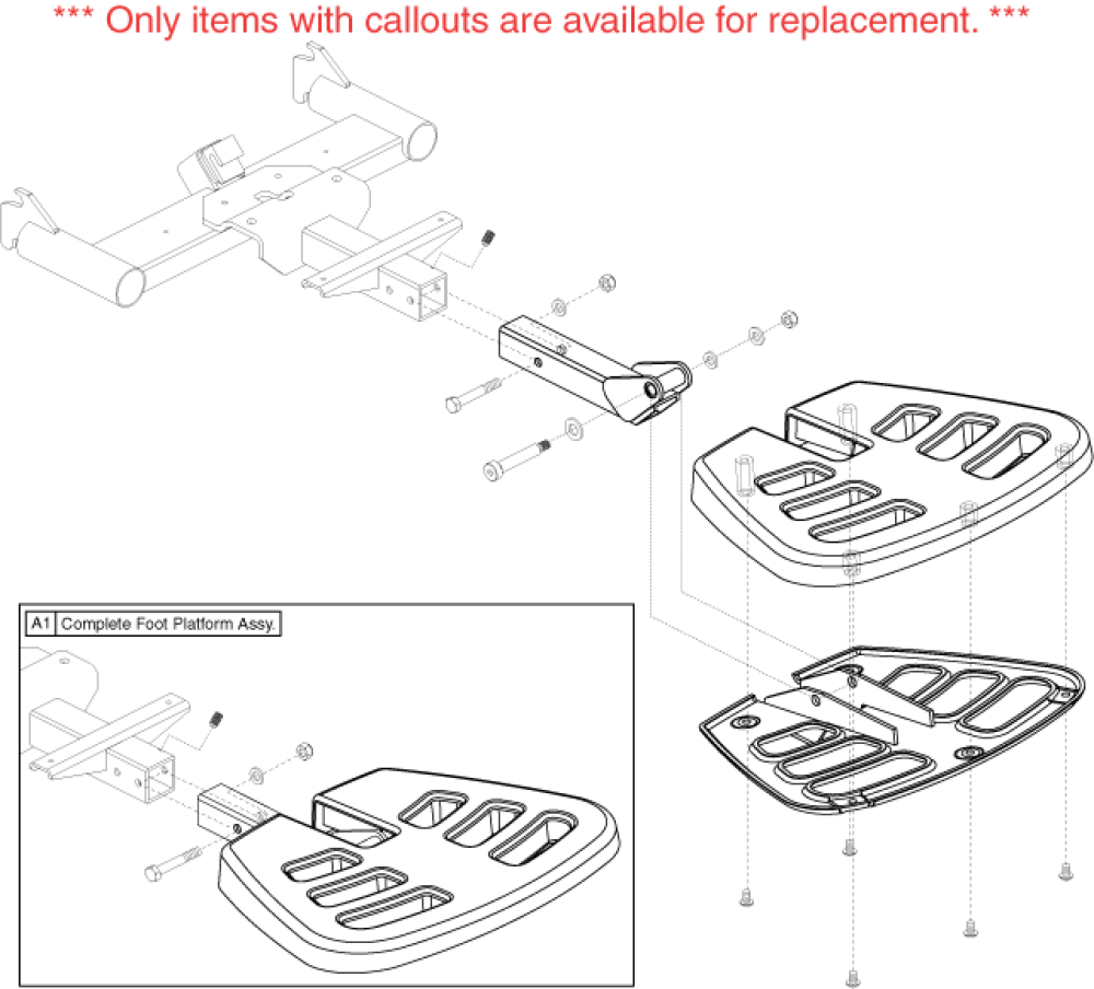 Footrest Assembly parts diagram