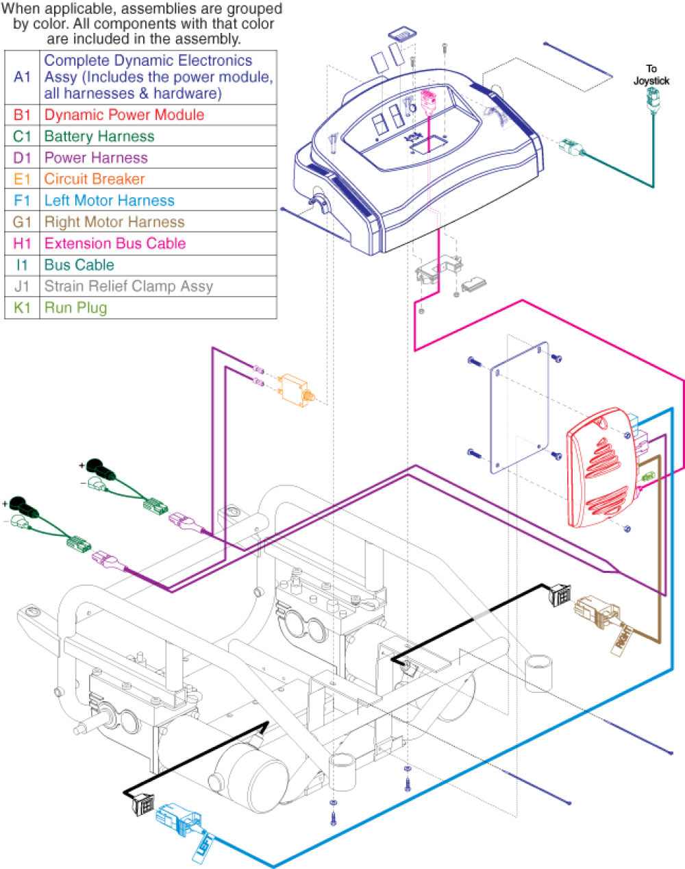 Electronics Assembly - Dynamic, Off-board Charger parts diagram