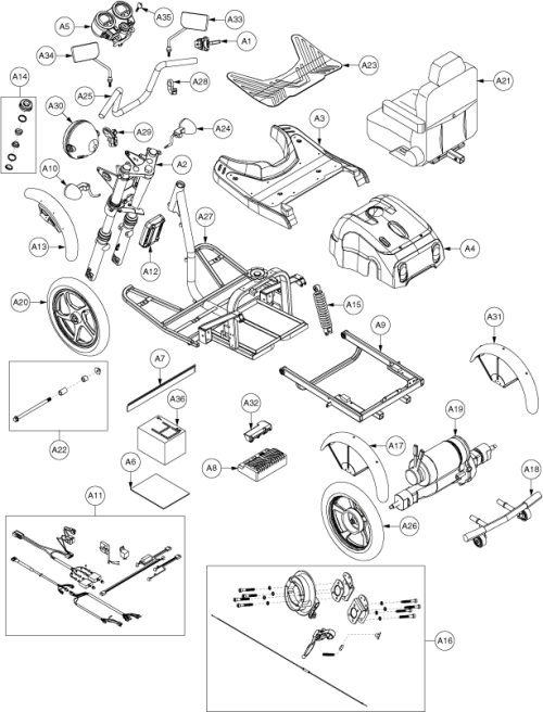 Sport Rider - Complete Assembly parts diagram
