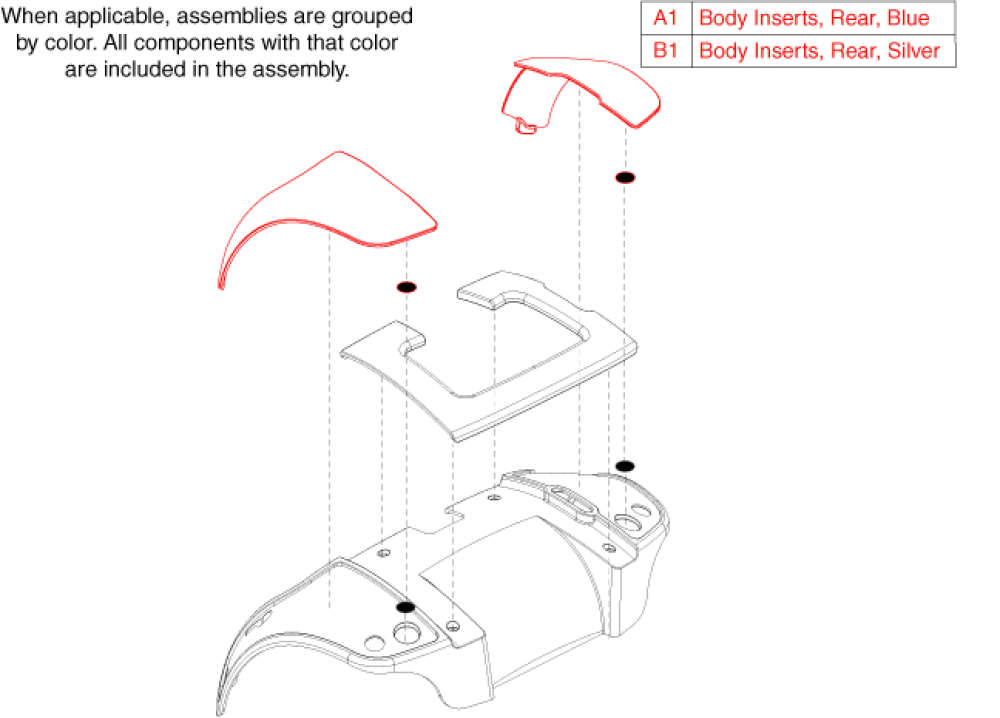 Elite Traveller - Rear Shroud Inserts parts diagram