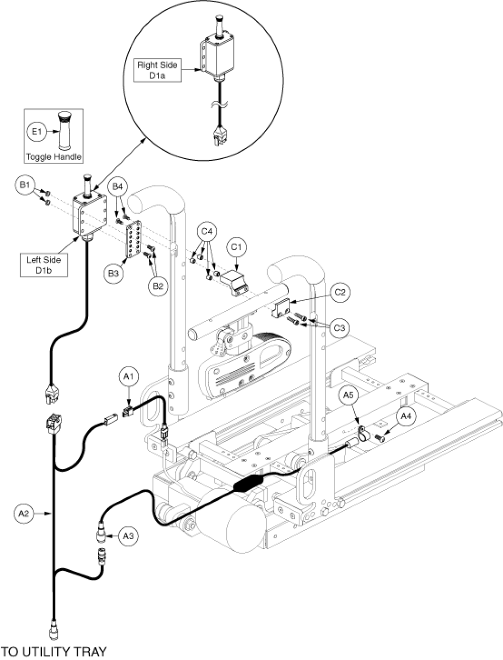 Eleasmb5703-5696 - Tb Ped Tilt Q-logic, Toggle parts diagram