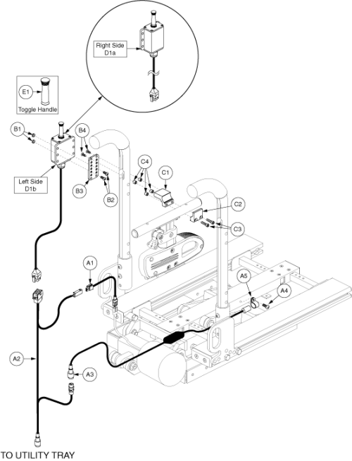 Eleasmb5703-5696 - Tb Ped Tilt Q-logic, Toggle parts diagram