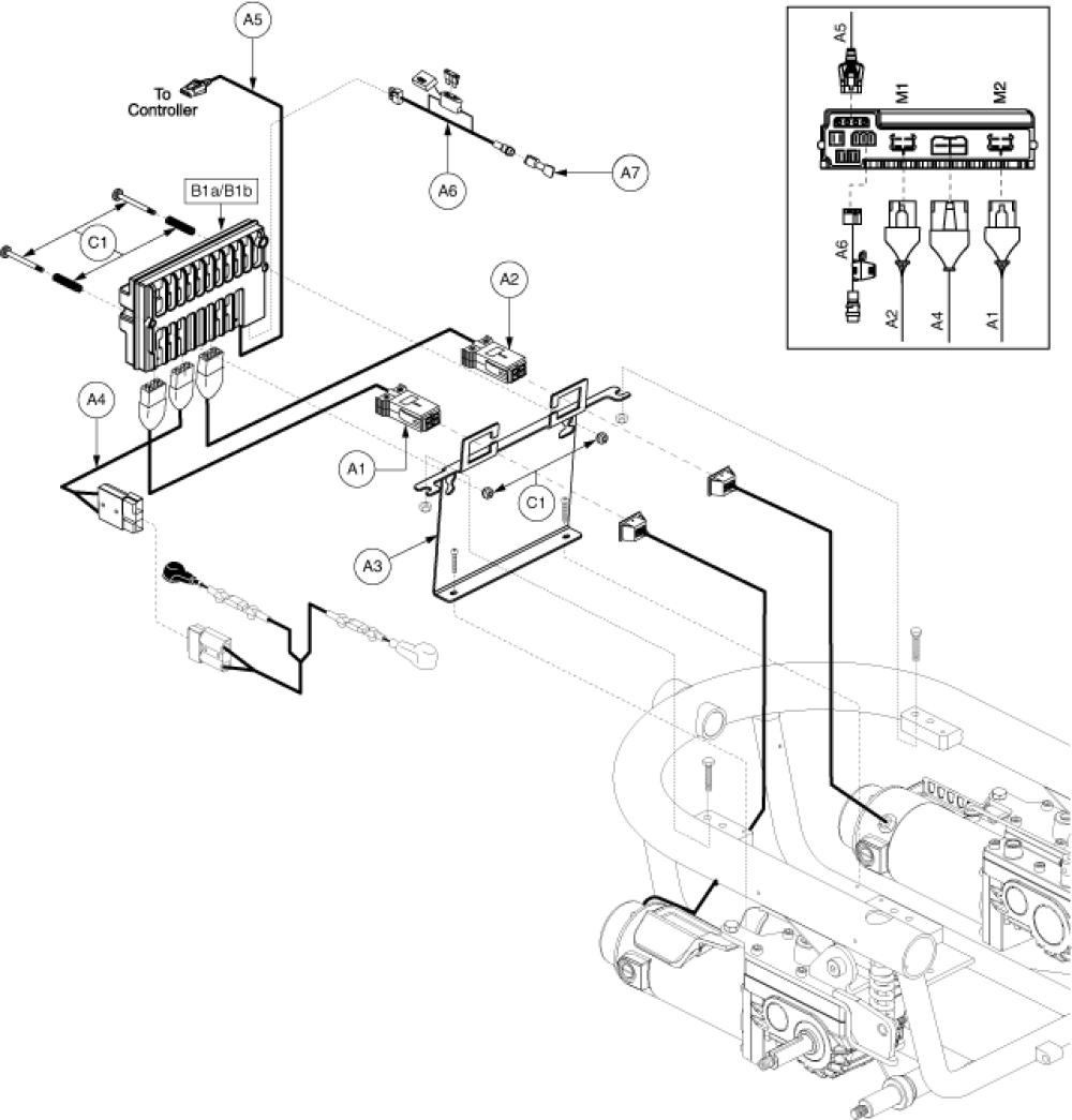 Electronics Assy - Vr2, Toggle/future Actuator, Off-board parts diagram