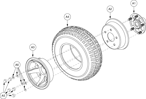 Wheel Assembly - Rear Solid (cel Xl Eco And Dx Us) parts diagram