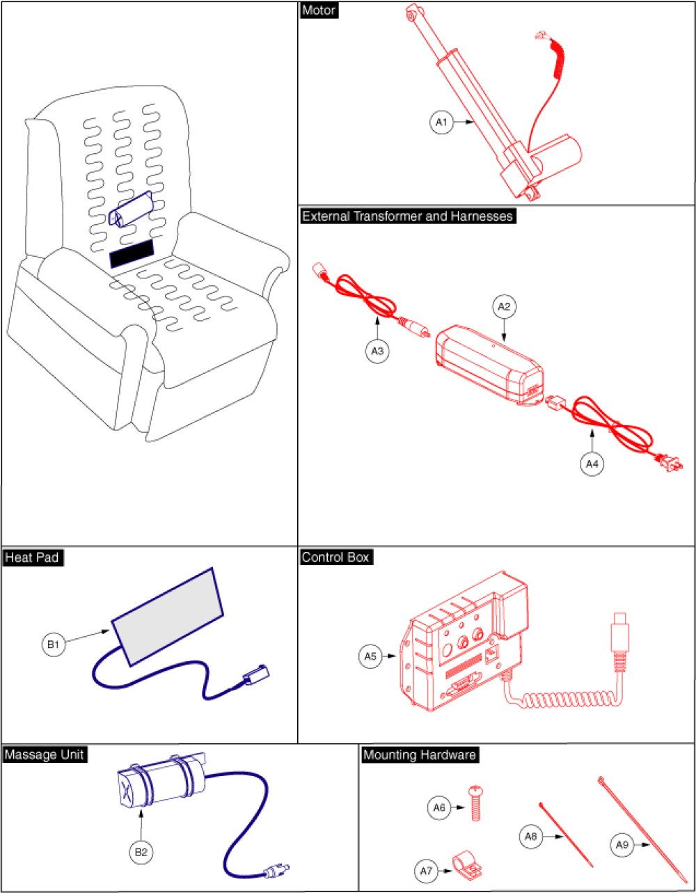 Motor Assembly - Wallhugger H&m (fbs) parts diagram