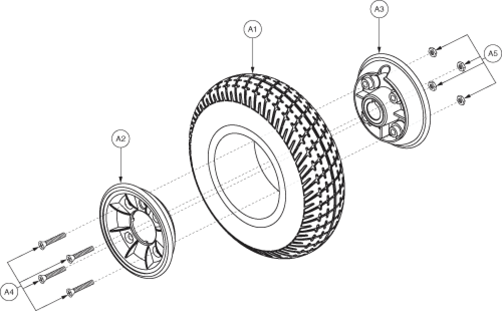 Wheel Assembly - Rear (star) parts diagram